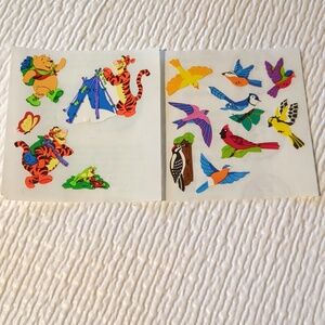 ❤️3/$10❤️Sandylion Vintage Pooh & Tigger & Birds Sticker Sheets - 1 missing eac